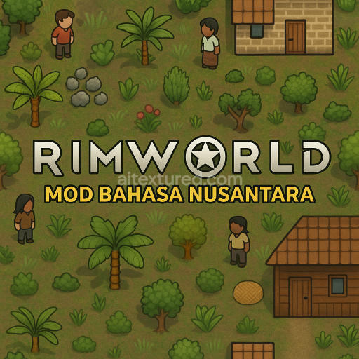 AI-Generated Seamless PBR Texture — Buatkan prompt preview RimWorld untuk mod Bahasa Nusantara