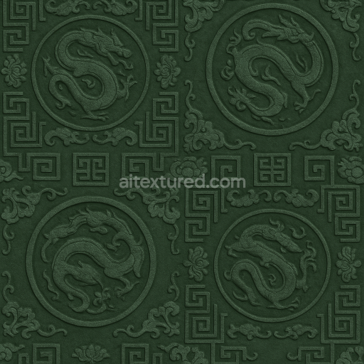 Preview — AI-Generated Seamless PBR Texture — dark-green ancient china