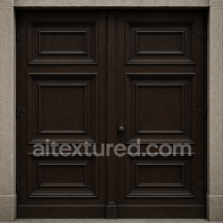 seamless AI-Generated Seamless PBR Texture — Front-facing, seamless architectural texture of a tall, rectangular double-leaf woo… texture 8k free download PBR