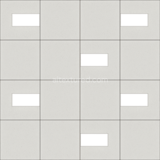 AI-Generated Seamless PBR Texture — A seamless, tiling PBR texture of a modern office drop-ceiling with a repeating 10×…