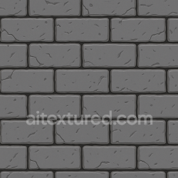 seamless AI-Generated Seamless PBR Texture — peut tu me faire un mur de brique grise en still catoon texture 8k free download PBR