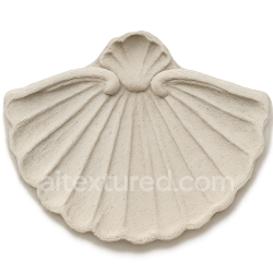 Generated seamless Reconstruct the exact architectural shell ornament from the provided reference image with maximum accuracy.
Preserve the distinctive proportions: the shell is much wider than high, with an almost horizontal main span and a slightly curved upper silhouett texture 1024x1024 PBR
