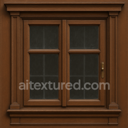 seamless AI-Generated Seamless PBR Texture — Front view of a traditional European wooden window designed to match a historic bro… texture 8k free download PBR