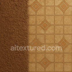 seamless AI-Generated Seamless PBR Texture — Close-up texture of a 1980s American home floor, vintage interior, typical linoleum… texture 8k free download PBR