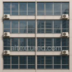 seamless AI-Generated Seamless PBR Texture — Gere uma imagem PNG realista (1024x1024) da fachada de um prédio comercial moderno… texture 8k free download PBR