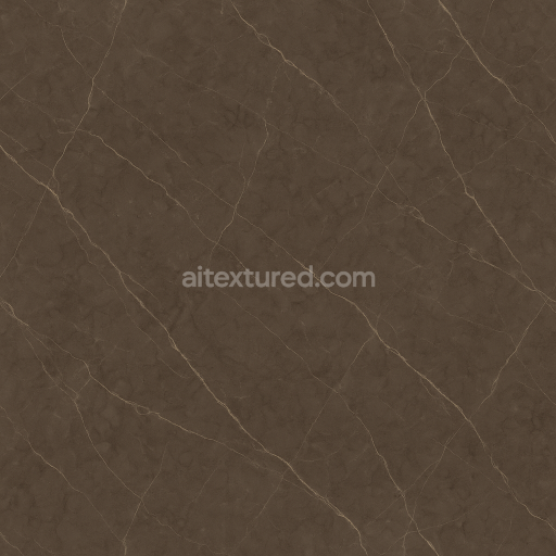 AI-Generated Seamless PBR Texture — Seamless texture of dark brown marble slightly muted chocolate tone with grayish u…