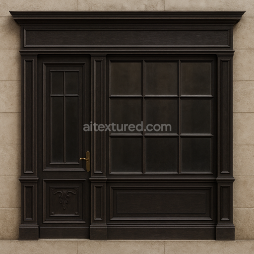AI-Generated Seamless PBR Texture — Create a seamless, ultra-detailed PBR texture (4096×4096 px) of a baroque-style woo…