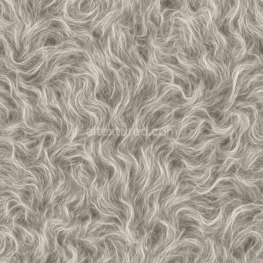 AI-Generated Seamless PBR Texture — Seamless Bushy white gray hair Ultra high resolution