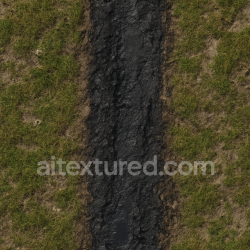 Generated seamless farm asfald mud black asfalt track texture 1024x1024 PBR