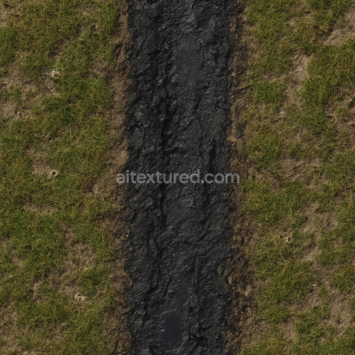 AI-Generated Seamless PBR Texture — farm asfald mud black asfalt track