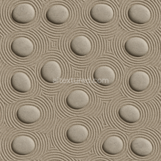 AI-Generated Seamless PBR Texture — Creating the texture of the floor stone of the Japanese decorative garden is smooth…
