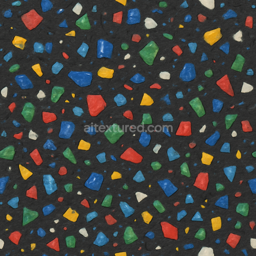 AI-Generated Seamless PBR Texture — “Generate a high-resolution (4K) terrazzo-style material texture made entirely fr o…