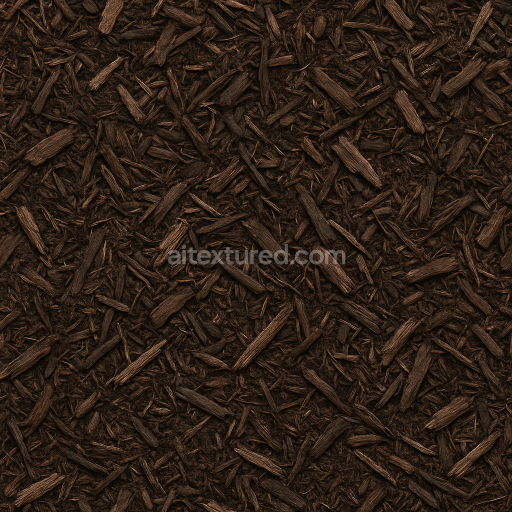 AI-Generated Seamless PBR Texture — seamless prb tileable texture of realistic dark brown mulch