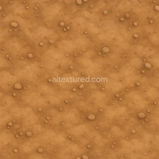 AI-Generated Seamless PBR Texture — seamless tileable texture of stylized garden soil soft brown tones soft details,…