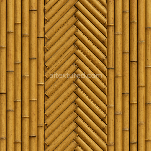 AI-Generated Seamless PBR Texture — A seamless decorative wall with bamboo wood must be inside the bamboo, which means…