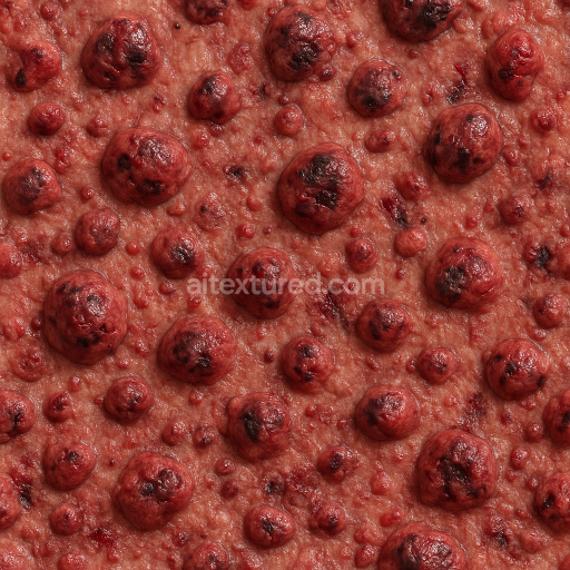 AI-Generated Seamless PBR Texture — fleshy cancerous skin