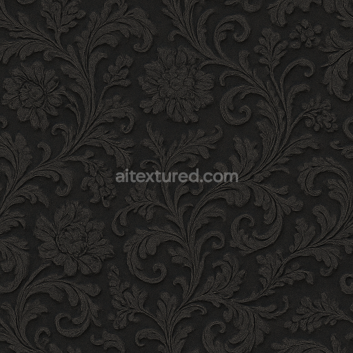 AI-Generated Seamless PBR Texture — dress black with details