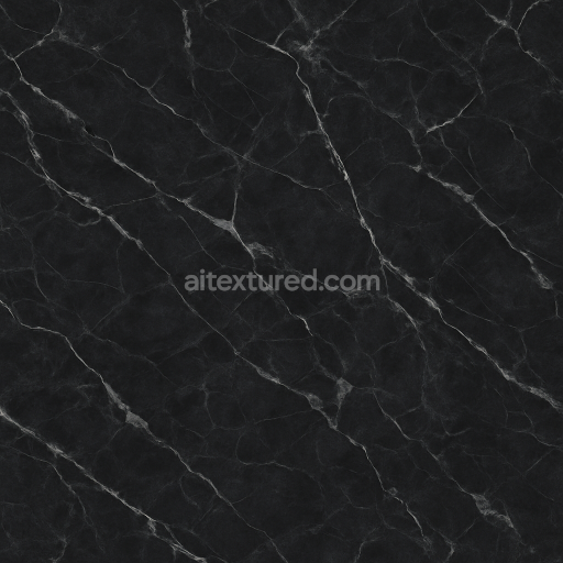 AI-Generated Seamless PBR Texture — Seamless texture of dark marble deep black-gray