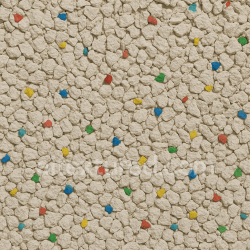 Generated seamless “Create a seamless, tile-ready PBR material that looks like compressed pieces of recycled rubber. The surface should be made up of many uneven, chipped fragments with a realistic sense of depth and a mostly matte look. Use an off-white, eggshell tone as t texture 1024x1024 PBR