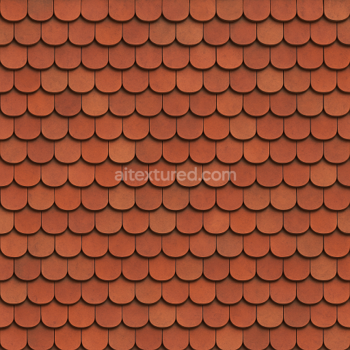 AI-Generated Seamless PBR Texture — Seamless, ultra-realistic texture of a traditional clay tile roof from a late 19th-…