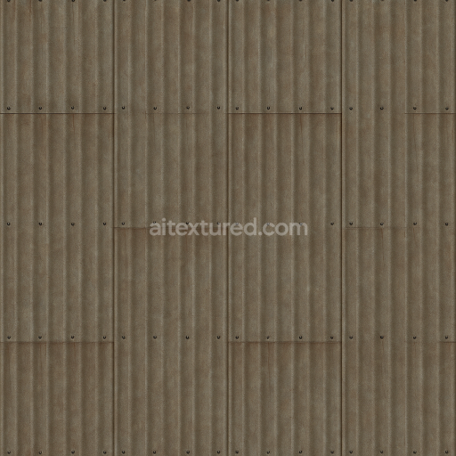 Preview — AI-Generated Seamless PBR Texture — fait un mur d'hlm sans fenetre aec des sorte de toles d'une couleur moche fase et d…