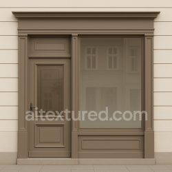 seamless AI-Generated Seamless PBR Texture — ULTRA-PRECISE UPDATED PROMPT (ENGLISH) Shop entrance with unified wooden frame (doo… texture 8k free download PBR