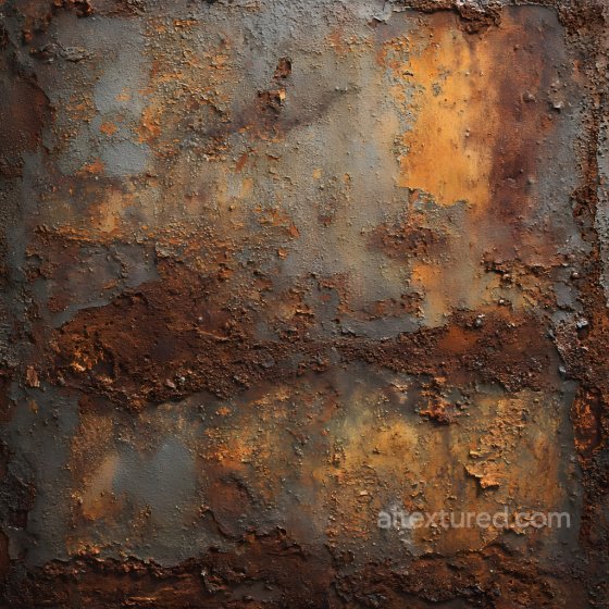 Rusty Metal PBR Texture with Cracked, Peeling, and Pitted Surface Rust texture preview