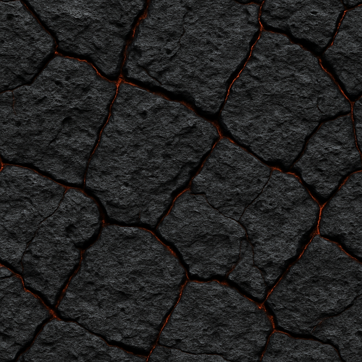 Cracked Volcanic Rock seamless PBR texture preview