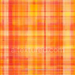 seamless Seamless 3D PBR Texture of Vibrant Orange and Yellow Plaid Fabric Pattern texture 8k free download PBR