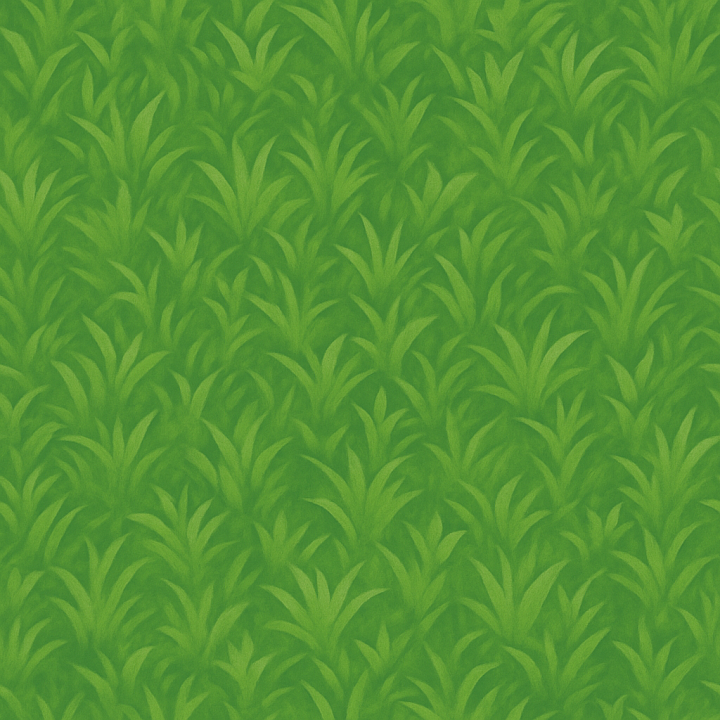 Stylized Green Lawn seamless PBR texture preview