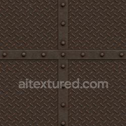 seamless Seamless Metal PBR Texture — Metal Walkway Rough Dark Rusted Industrial texture 8k free download PBR