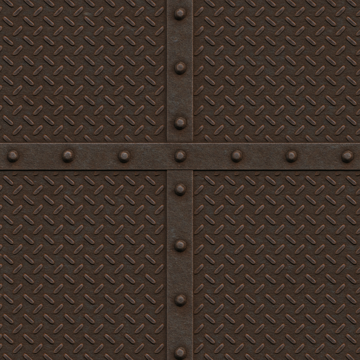 Metal - Metal Walkway Rough Dark Rusted Industrial seamless PBR texture preview