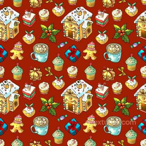 All Christmas Digital paper Texture of Festive Christmas Digital Paper with Gingerbread a… seamless All Christmas Digital paper PBR texture