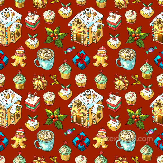 All Christmas Digital paper Texture of Festive Christmas Digital Paper with Gingerbread a… All Christmas Digital paper texture preview