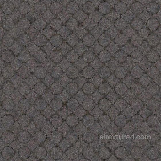 Gray Pavement Tiles Consisting of Circles and Squares | Free PBR Tile texture preview