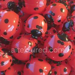 seamless Seamless 3D Inflated PBR Texture of Glossy Red Ladybug Vinyl with Black Spots texture 8k free download PBR