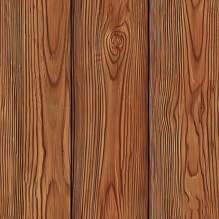 Warm Reclaimed Wood Planks with Prominent Grain and Knots seamless PBR texture preview