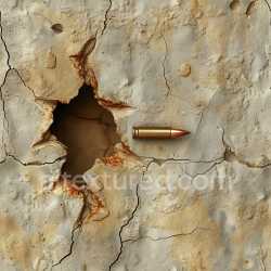 seamless Seamless 3D Cracked and Bullet-Holed Plaster PBR Texture in Beige Tones texture 8k free download PBR