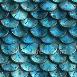 seamless Seamless 3D PBR Texture of Glossy Blue Overlapping Scales with Weathered Details texture 8k free download PBR