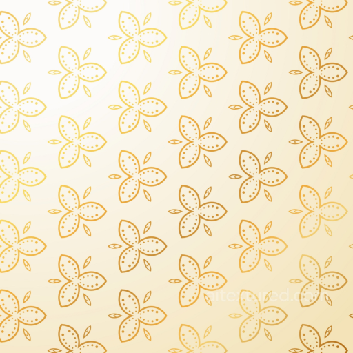 White & Gold Floral Fabric Texture with Elegant Pattern seamless White & Gold PBR texture
