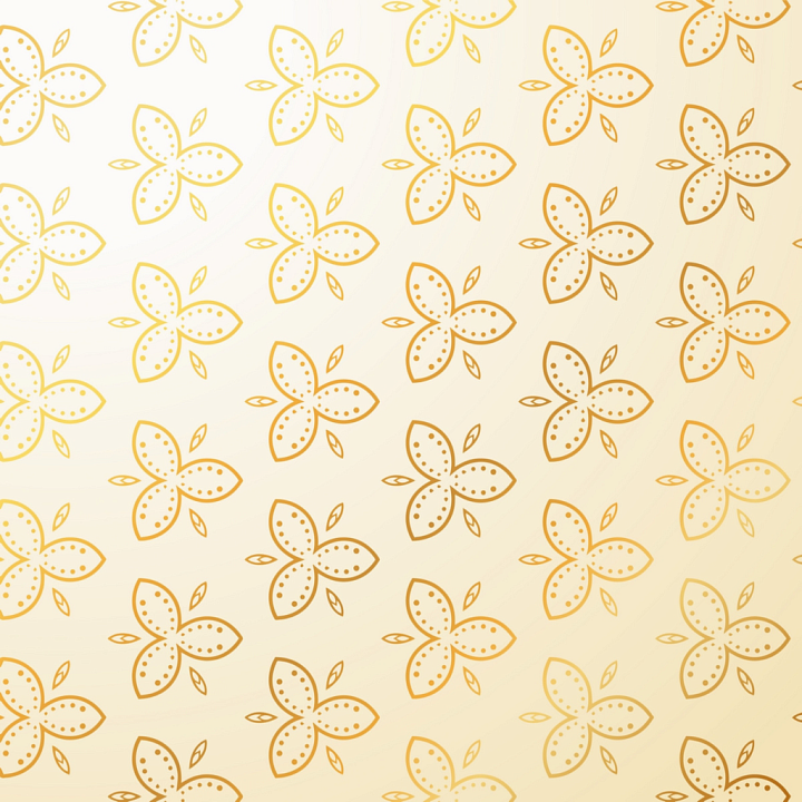 White & Gold Floral Fabric with Elegant Pattern seamless PBR texture preview