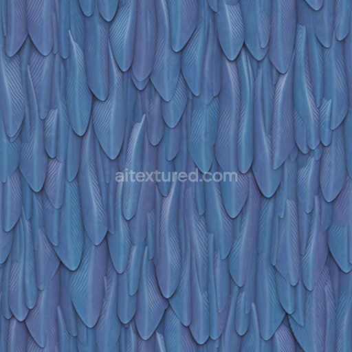 Stylized Bird Cartoon Feathers Organic — Seamless PBR Texture