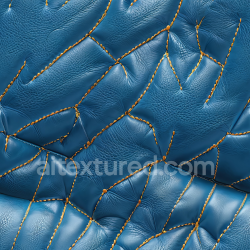 seamless Seamless 3D Blue Quilted Leather PBR Texture Featuring Detailed Pattern and Prominent Stitching texture 8k free download PBR