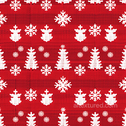 Of Red Christmas Digital Paper With White Snowflakes And Festive Motifs seamless All Christmas Digital paper PBR texture