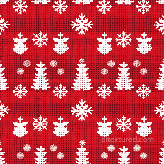 Of Red Christmas Digital Paper With White Snowflakes And Festive Motifs All Christmas Digital paper texture preview