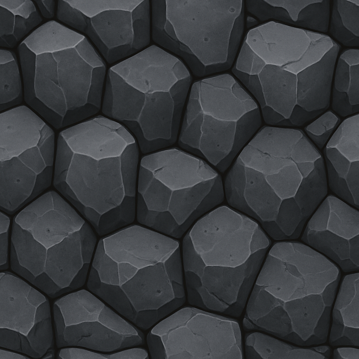 Stylized Basalt seamless PBR texture preview