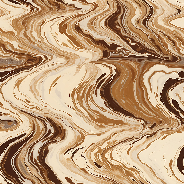 Marble with Brown and Cream Swirling Veins seamless PBR texture preview