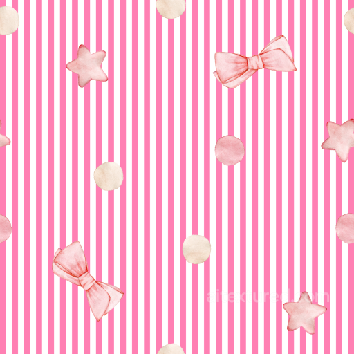 with Pink Stripes, Watercolor Stars, Bows, and Dots for Baby Girl Themes seamless Baby girl PBR texture