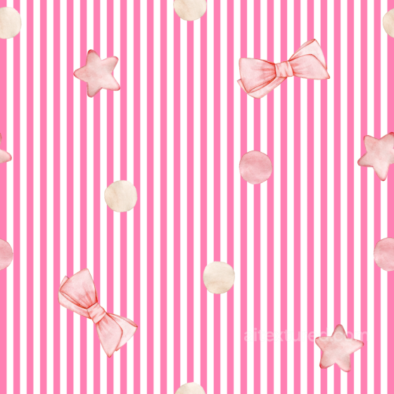 with Pink Stripes, Watercolor Stars, Bows, and Dots for Baby Girl Themes Baby girl texture preview