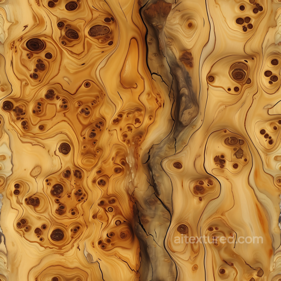 Burl Wood Texture Featuring Rich Knots and Natural Cracks Wood texture preview